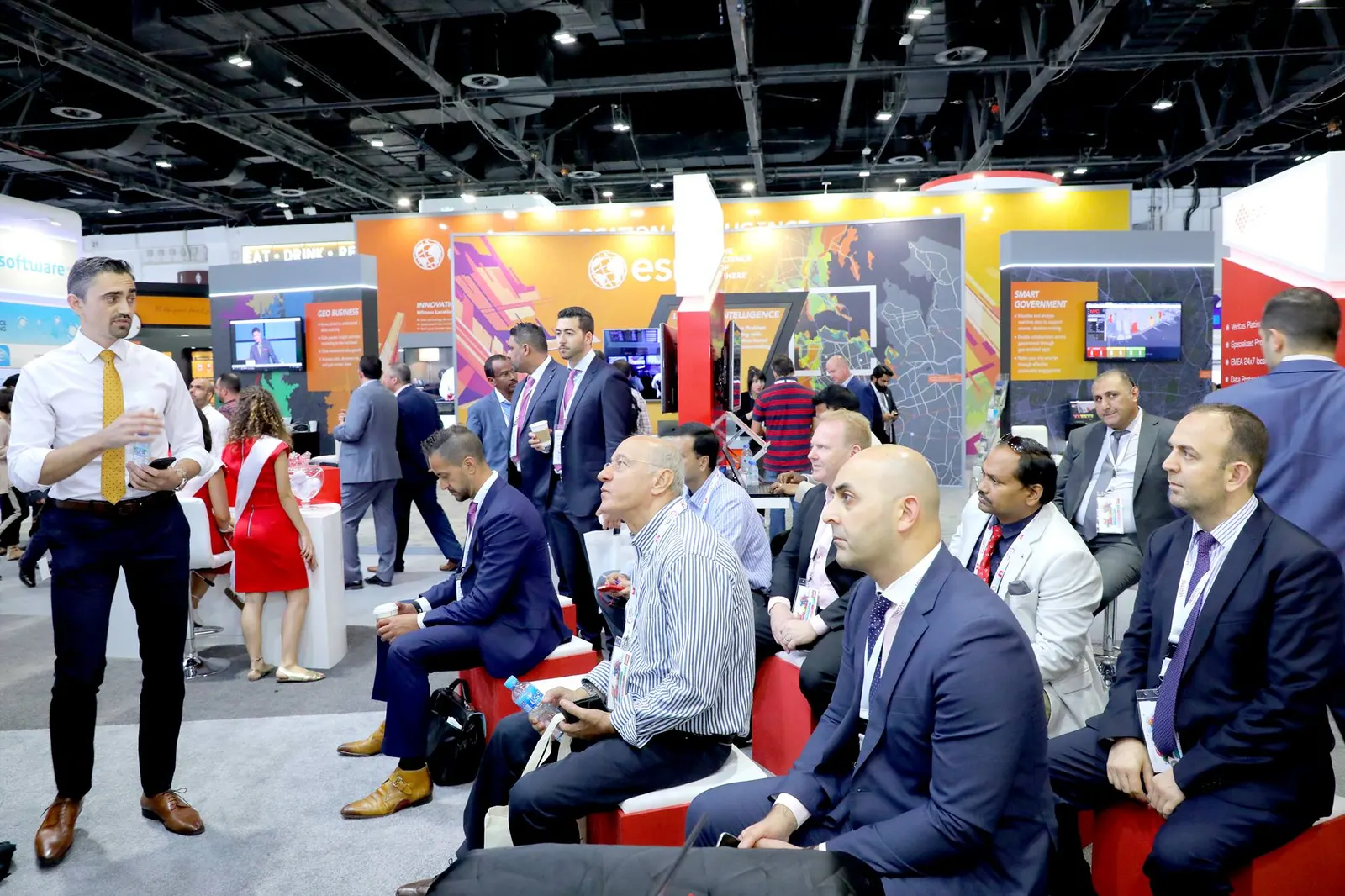 Audience watching a presentation at the Veritas stand, GITEX 2018