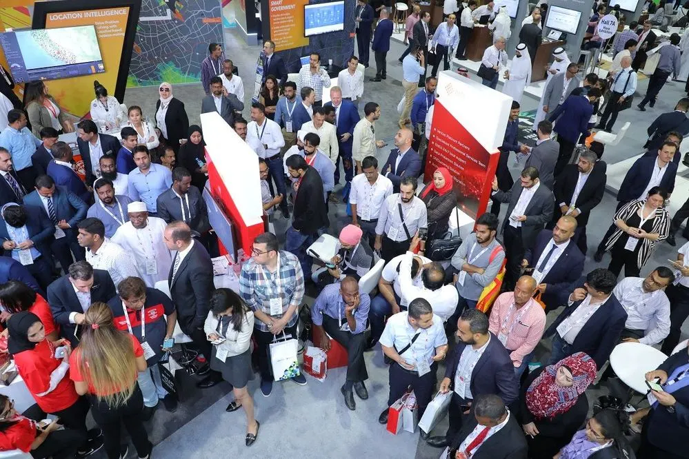 Visitors at the Veritas stand, GITEX 2018